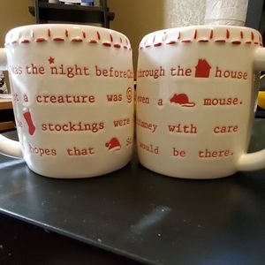 Pair of Mud Pie "Twas The Night Before Christmas"